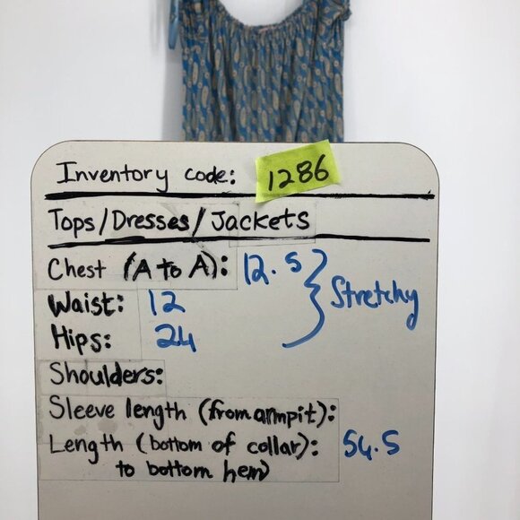 Juicy Couture Blue Beige multicolor Tiered Chiffon Paisley Maxi Dress size L - Picture 14 of 14